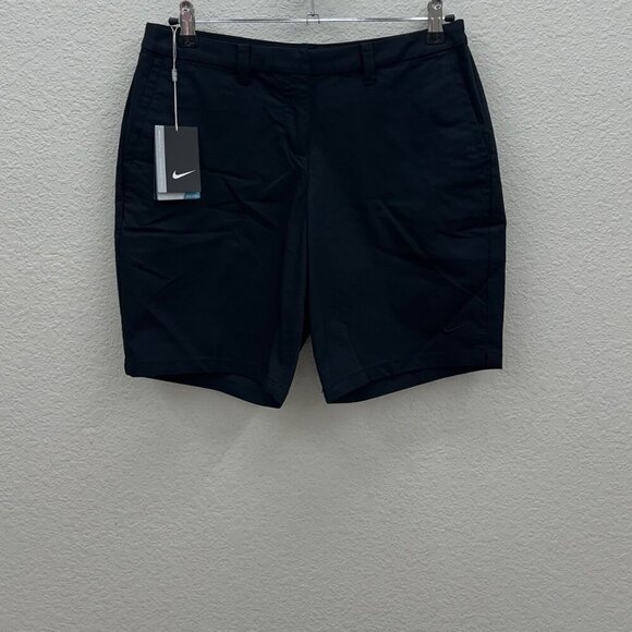 Nike Dri Fit Bermuda 2.0 Golf Black Stretch Shorts 831319-010 Womens size 6 NEW - Picture 1 of 10